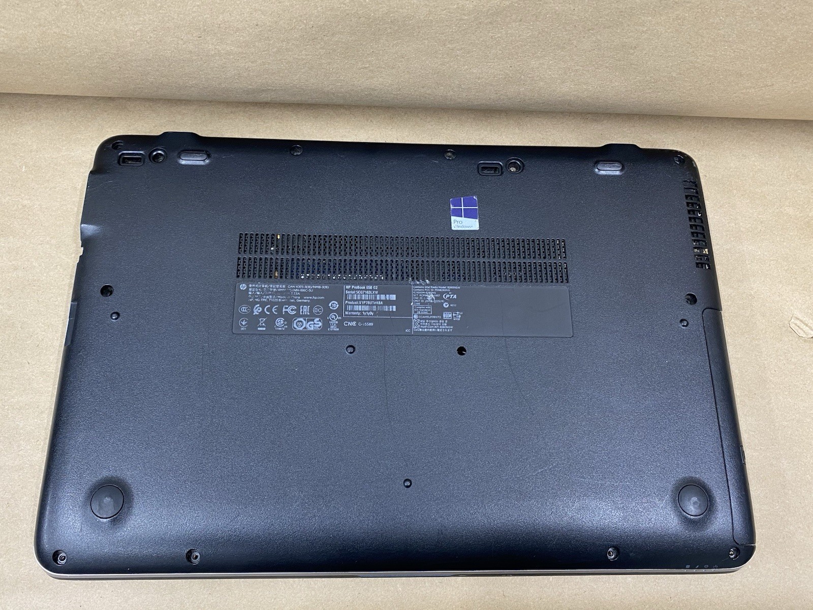 Lot of (2) HP 650 G2 – 16 HD – i5-6200U – No RAM – NO HDD – NO OS – READ