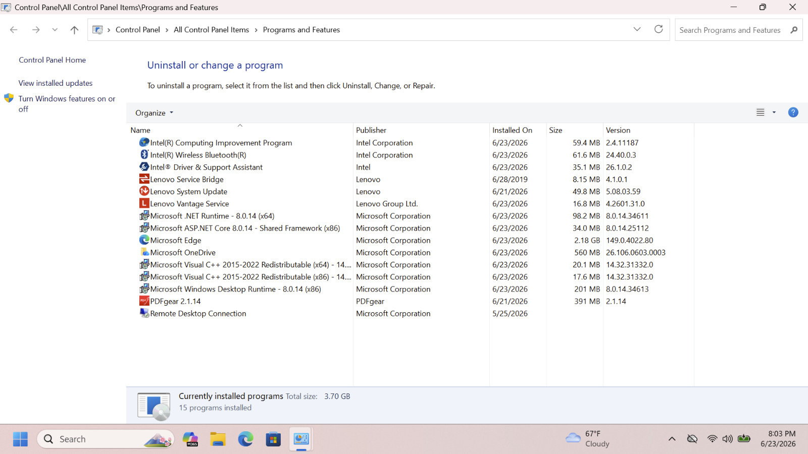 Lenovo ThinkPad T490s (256GB SSD, Intel i5-8365U @1.6GHz ,8GB) [Win 11 Pro 25H2]