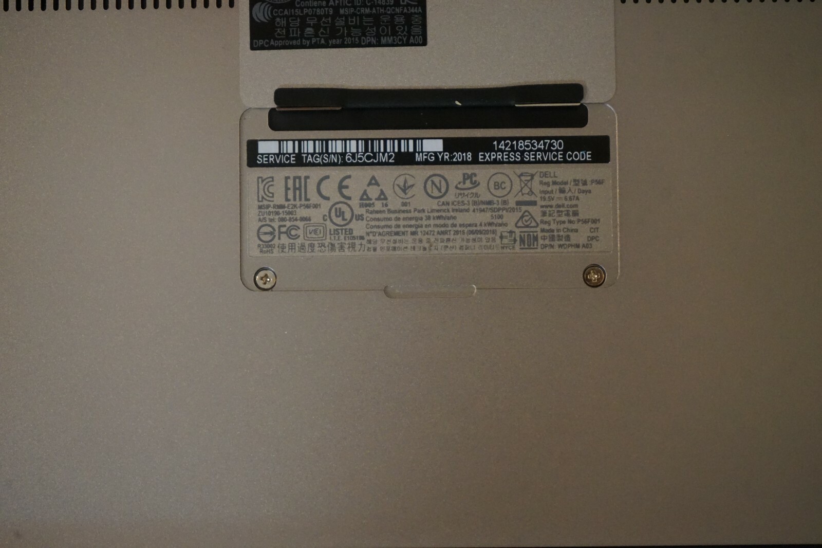 ^ Dell Precision 5520 i5-7300HQ @ 2.5GHz 4GB Ram No HD BIOS Locked #C1415