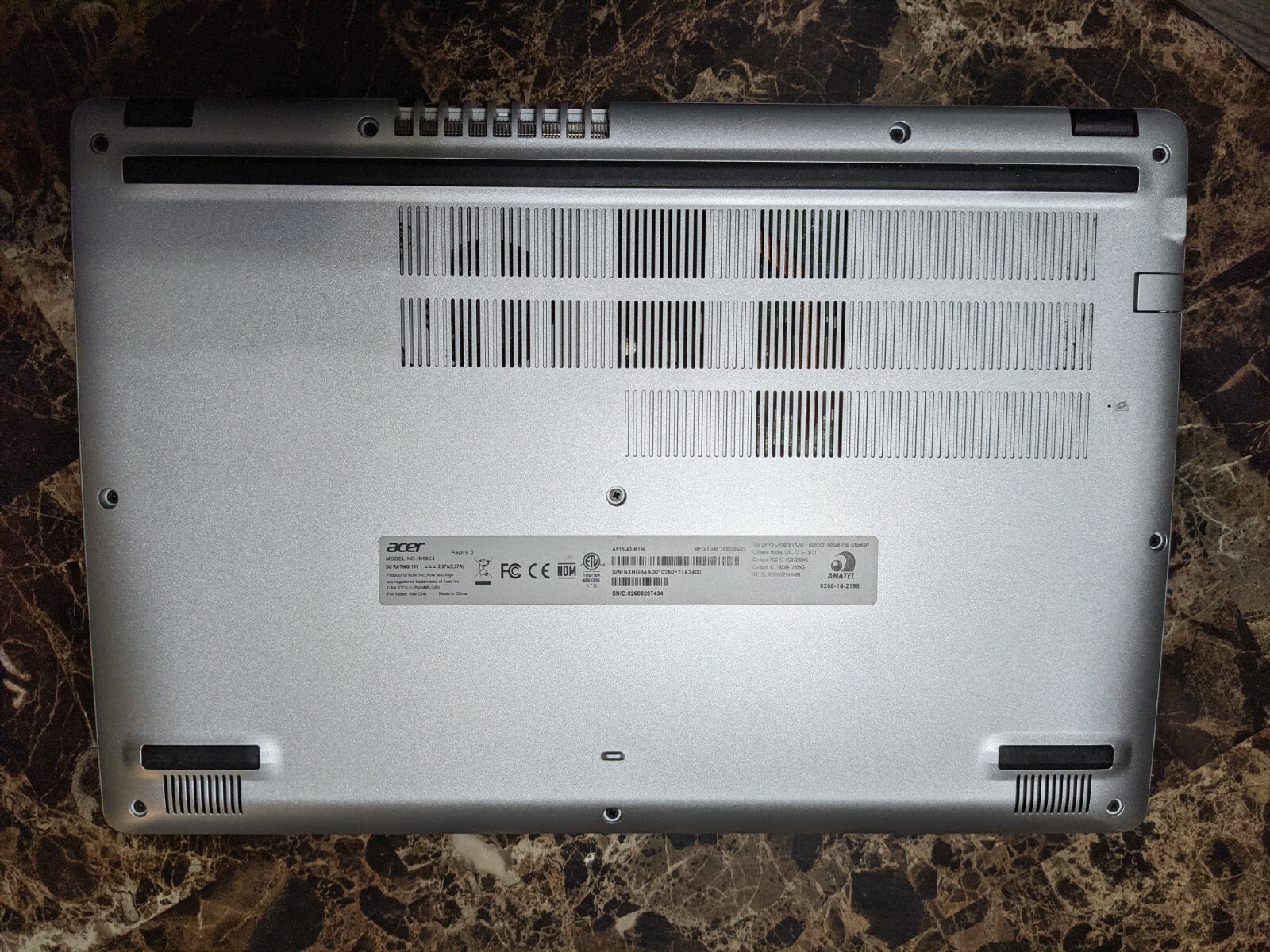 Acer Aspire 5 laptop AMD Ryzen 3 128GB SSD 4GB DDR4