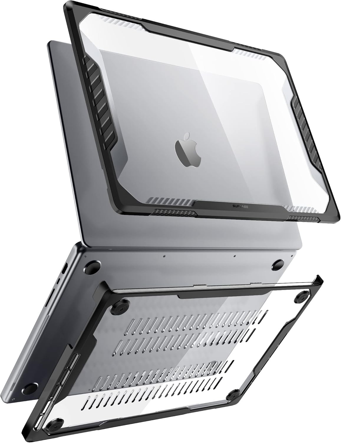 MacBook Pro 16 Inch Case 2026-2021 Heavy Duty Hard Shell Protective Cover, Black