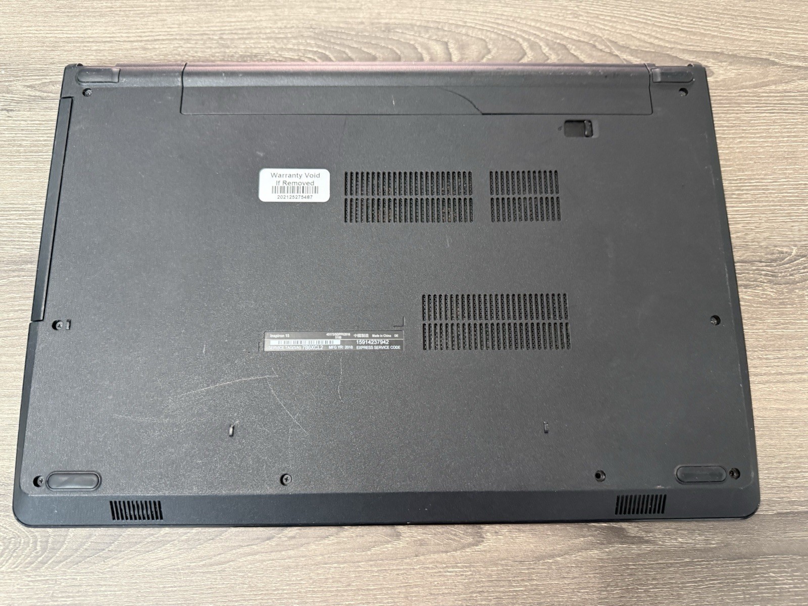 DELL 15-3567 LAPTOP 2.4GHZ 12GB RAM i3 7100u AS IS