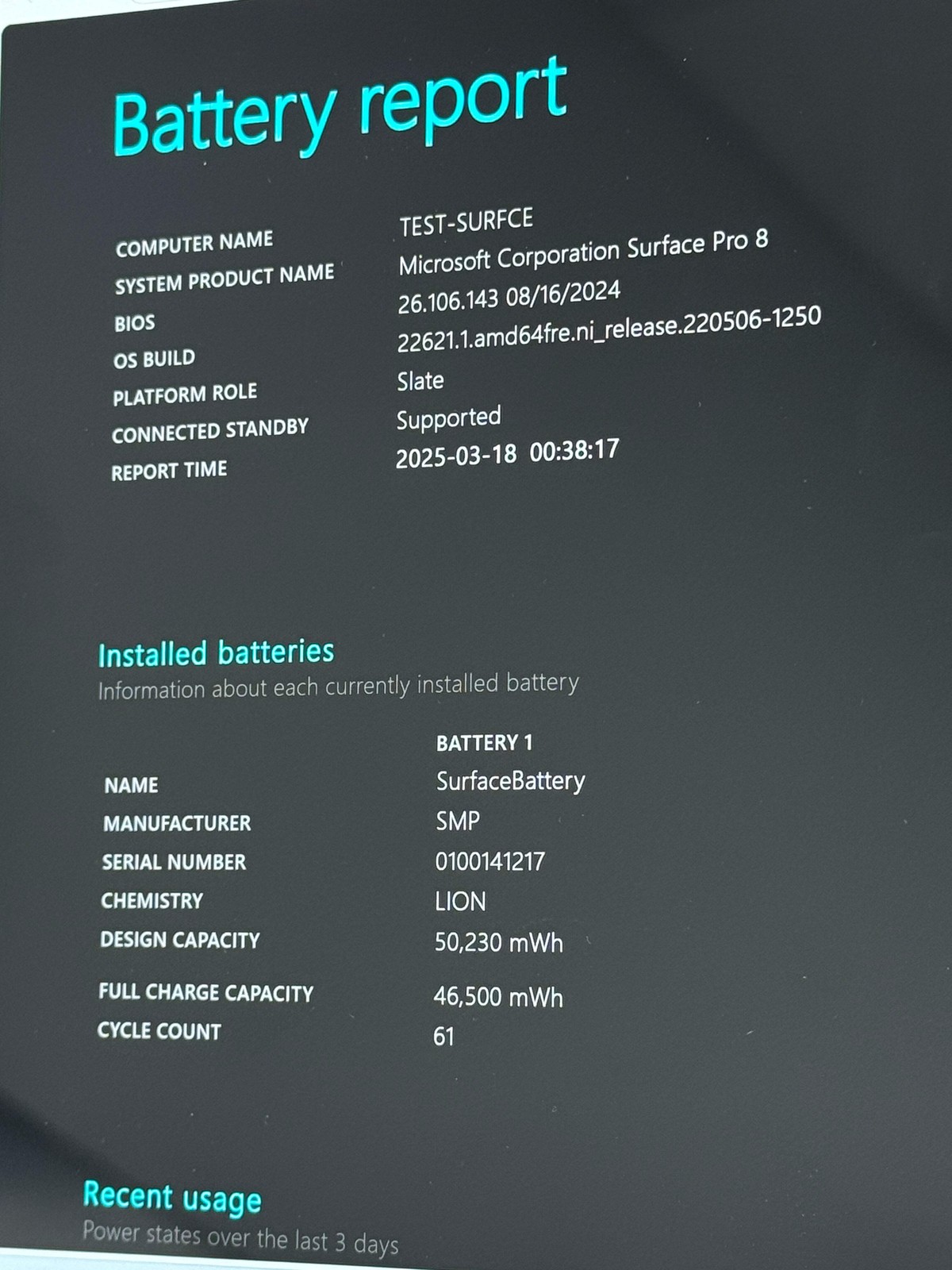 Microsoft Surface Pro 8 1982 Core i5-1145G7 8GB 128GB- READ DESC