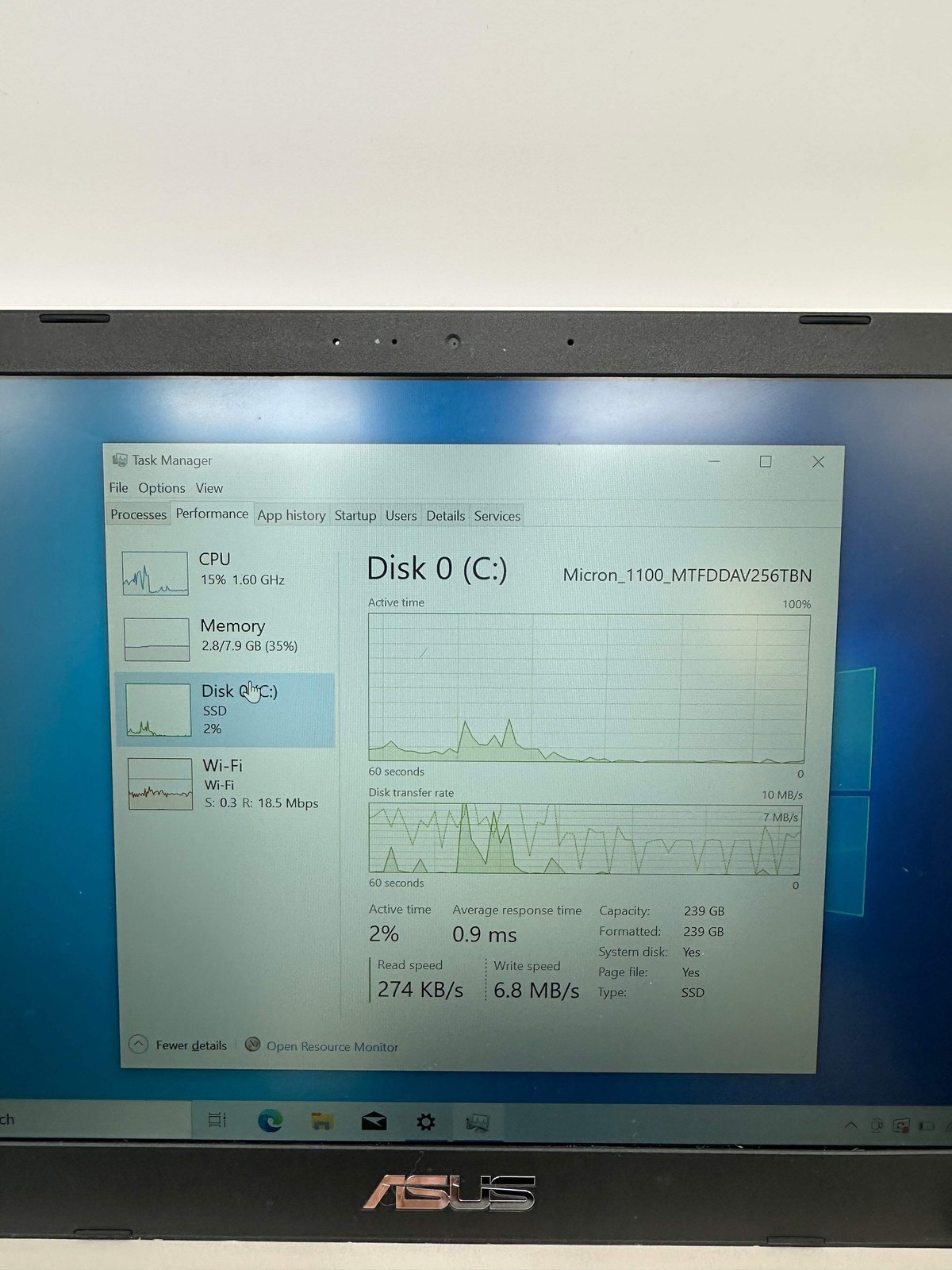 Asus VivoBook S14 14″ Core i7 8th Gen 8GB RAM 256GB Silver Charger Used