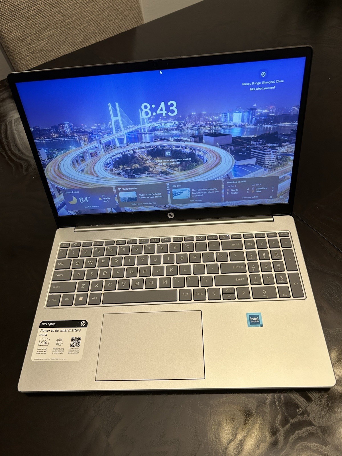 HP 15.6” Laptop – Intel Core i3-1215U, 8GB RAM, 256GB SSD, Windows 11 – Silver