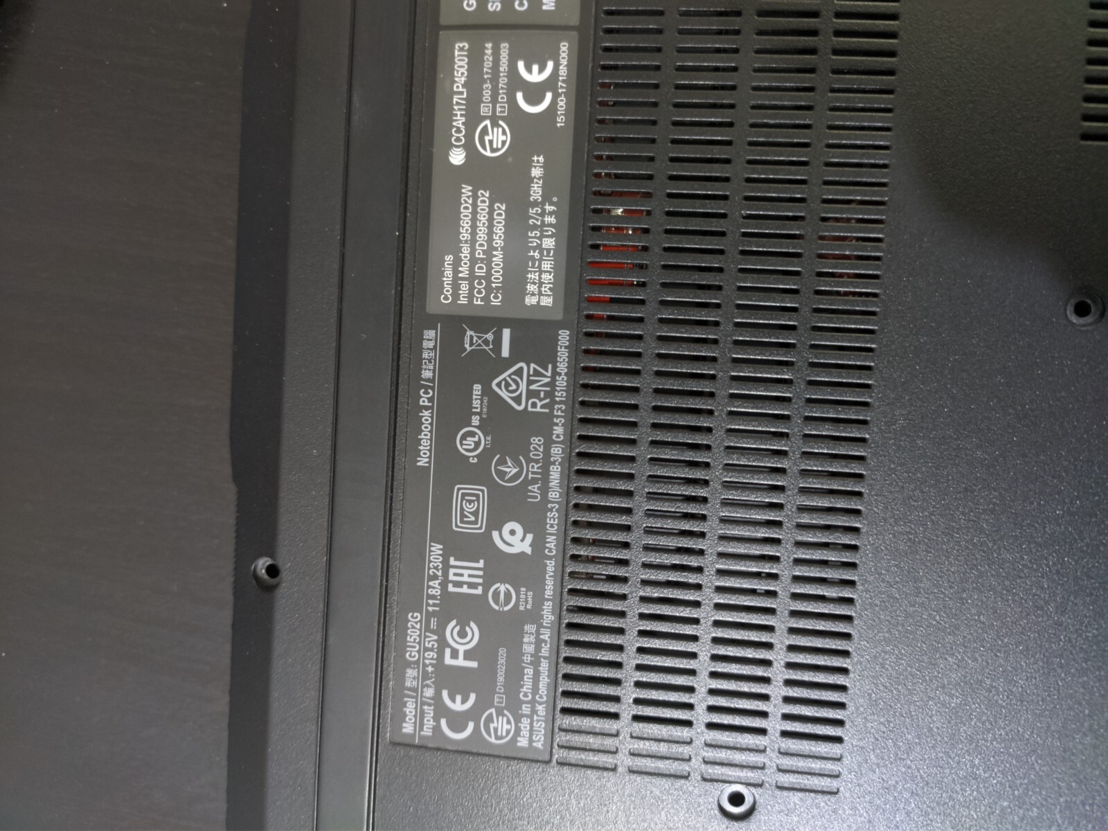 ASUS ROG Zephyrus GU502G 1660 Ti, i7-9750H, 512GB SSD, 144Hz, not working.