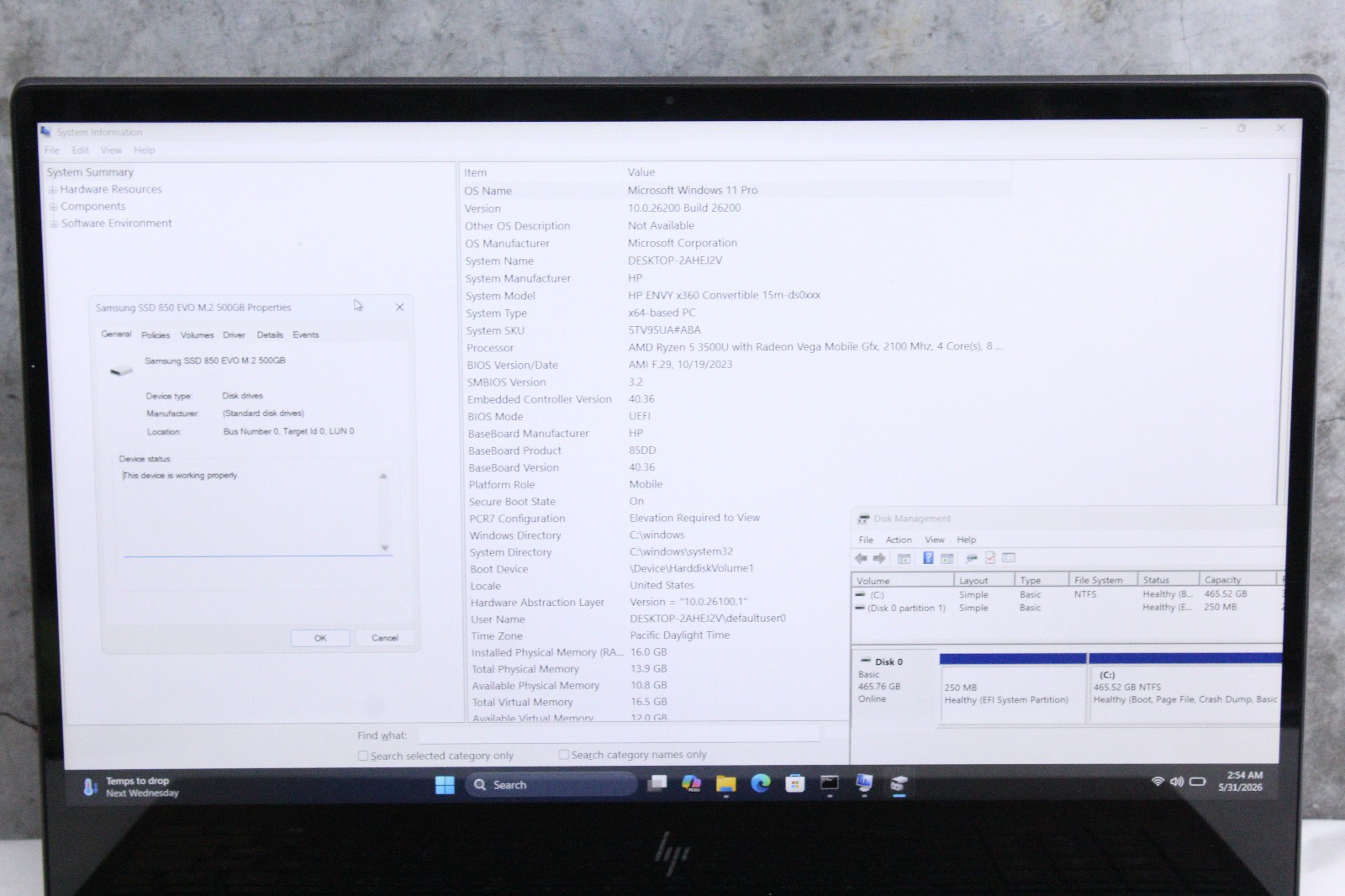 HP ENVY x360 – 15m-ds0011dx | Ryzen 5 3500U, 16GB Ram, 500GB SSD – Read!
