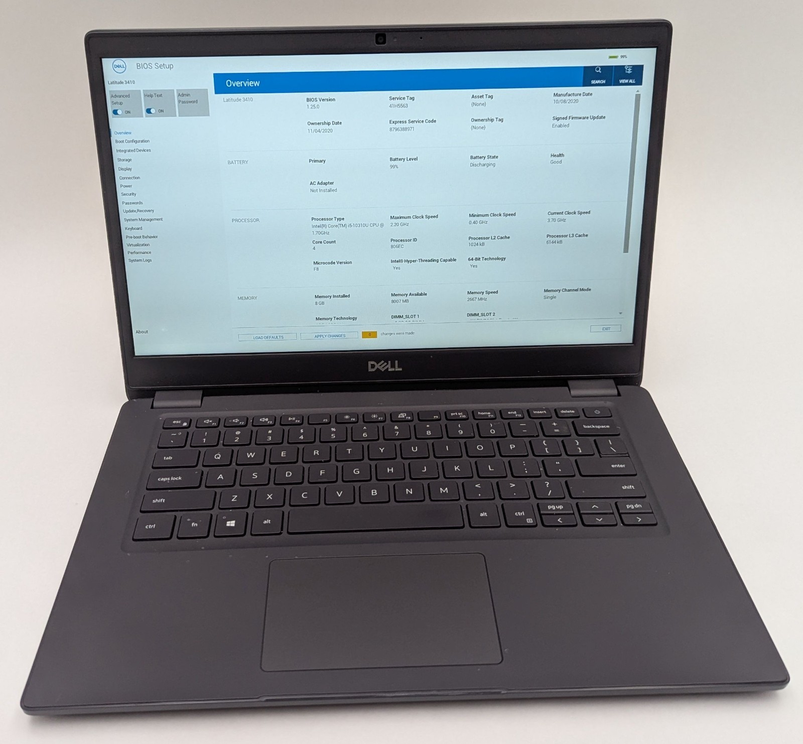 Incomplete Dell Latitude 3410 14″ Laptop Intel Core i5-10310U 1.70GHz 8GB RAM