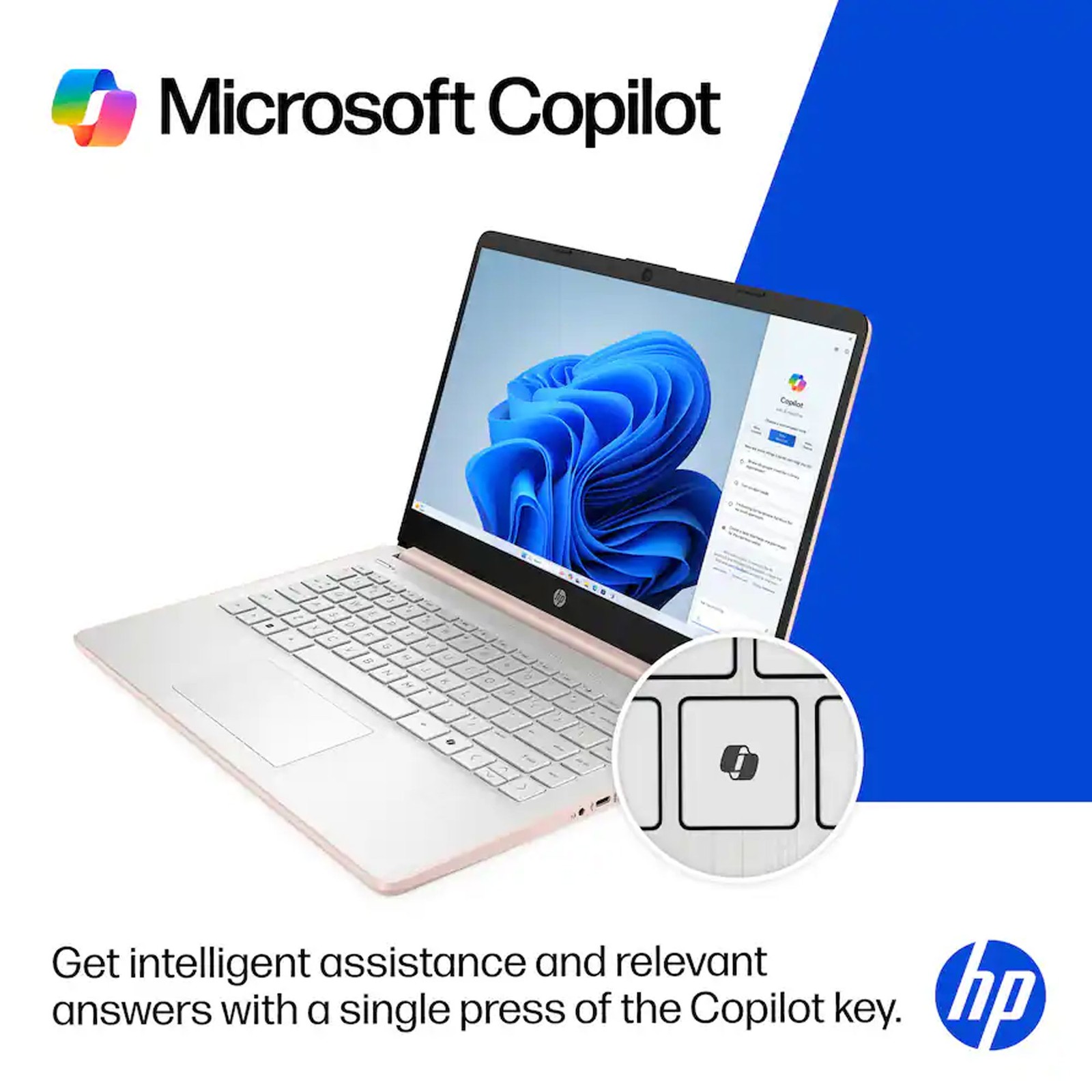 HP – 14″ Laptop – Intel Celeron N4500 2021 – 4GB Memory – 64GB eMMC – Rose Gold
