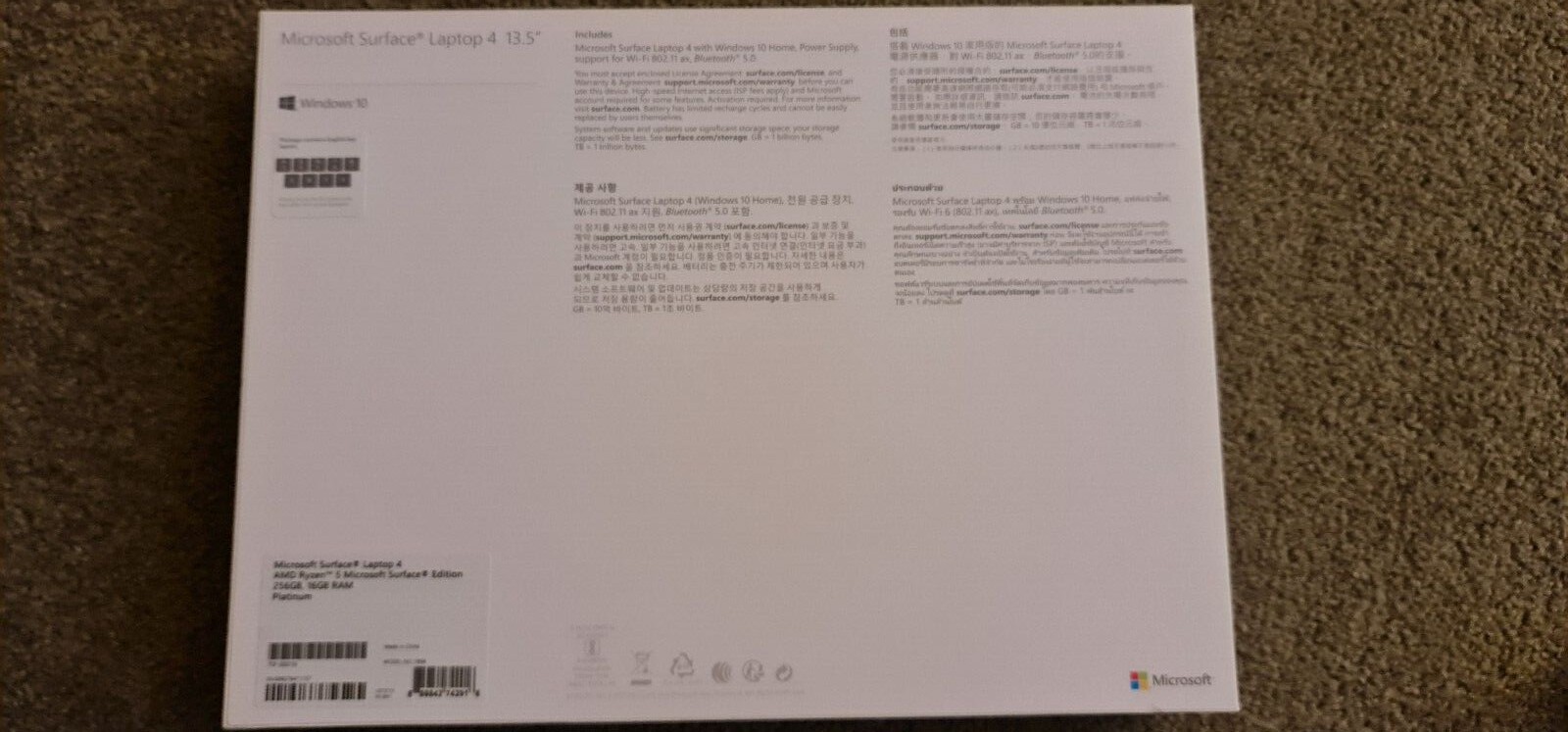 Microsoft Surface Laptop 4 13.5″ (256GB SSD, AMD Ryzen 5 4000 Series, 4.00 GHz,