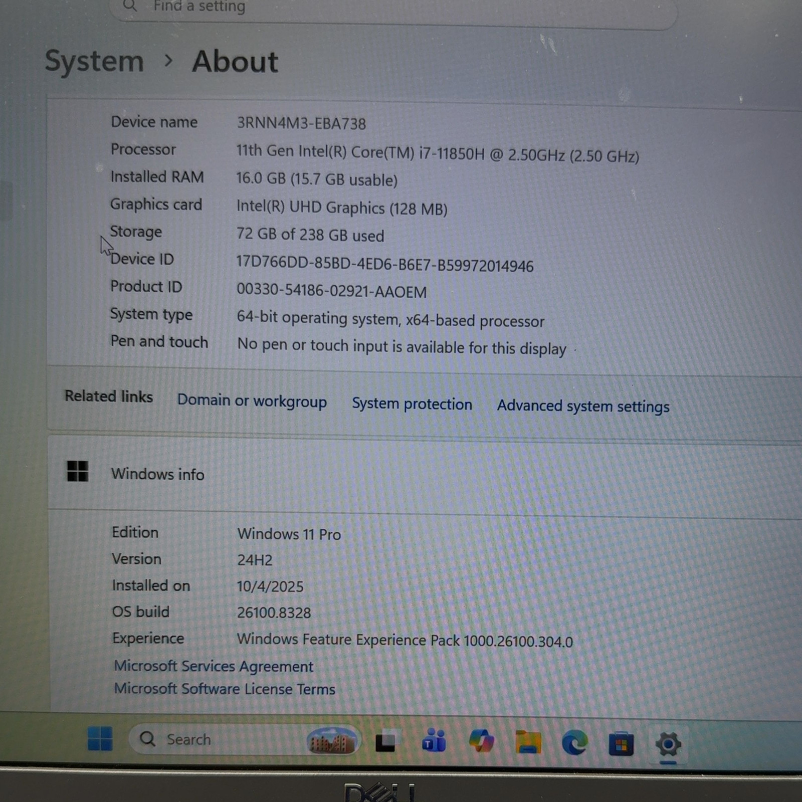 Dell Latitude 5421 Laptop i7-11850H 16GB RAM 256GB SSD Windows 11 Pro
