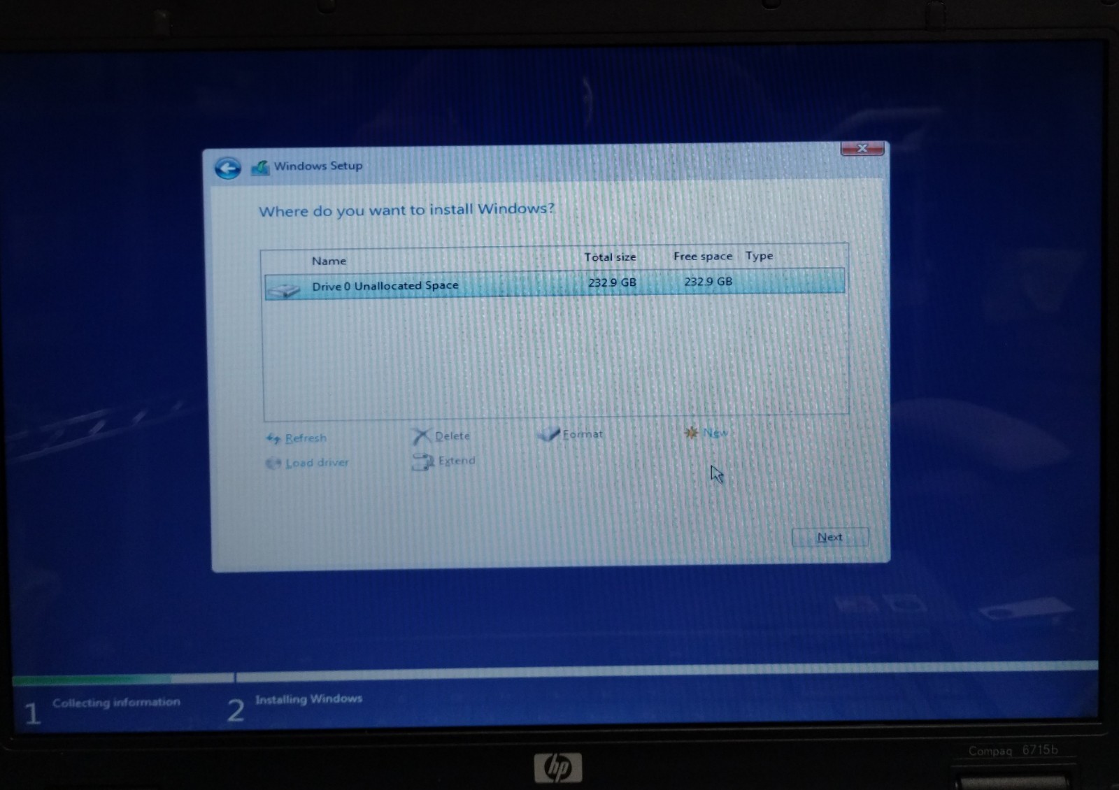 HP Compaq 6715b 15.4″ Laptop AMD Turion 64 X2 4GB RAM 250GB HDD Boots/Bios H4053