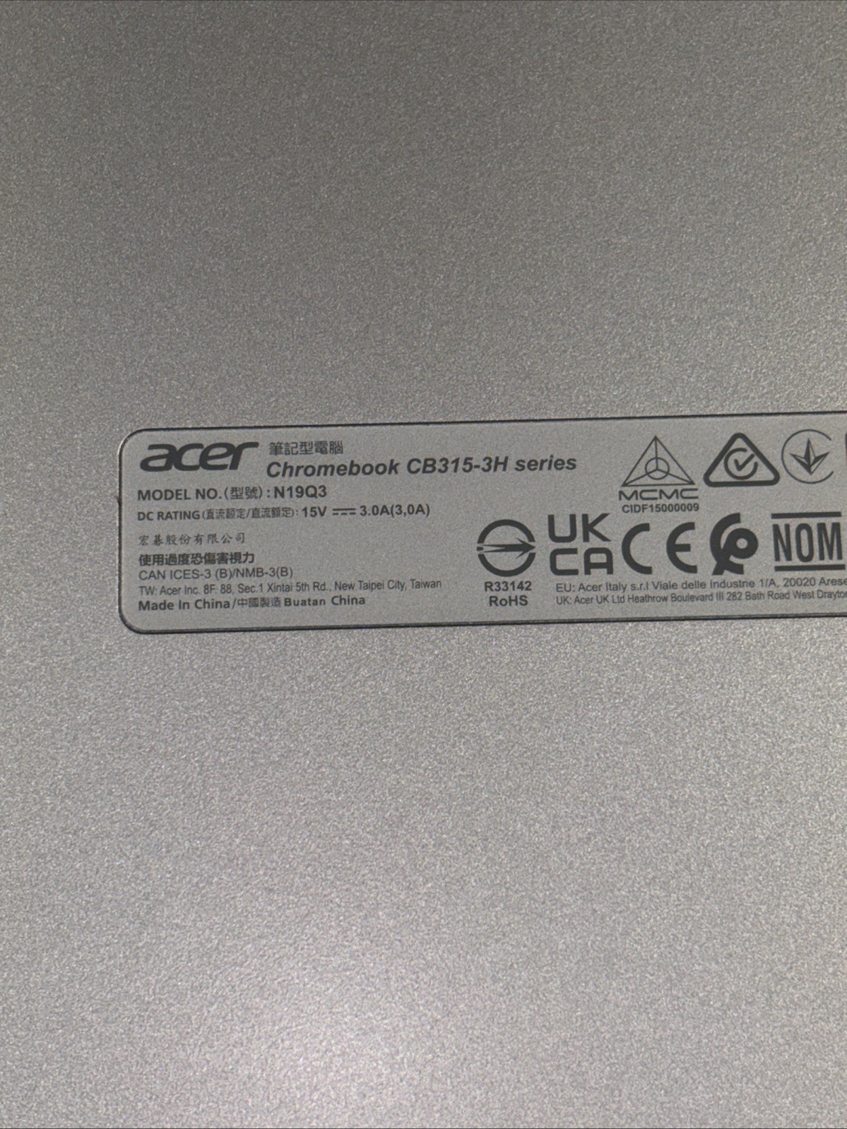 Ace Chromebook 315 15.6″ HD Display Intel Celeron N4020 4GB LPDDR4 64GB eMMc