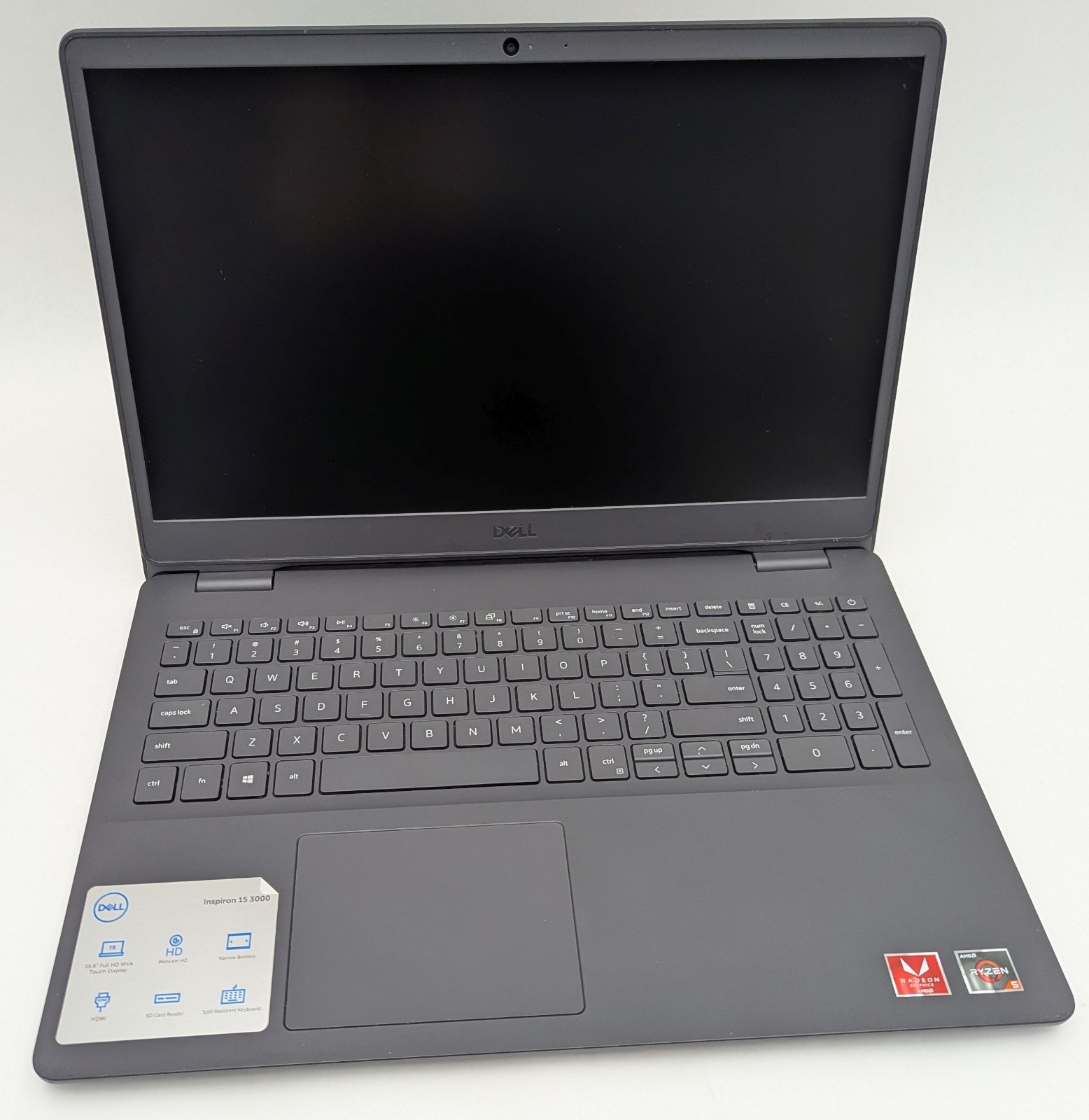 Incomplete Dell Inspiron 3505 15.6″ Touch Laptop Ryzen 5 3405 2.10GHz 12GB RAM