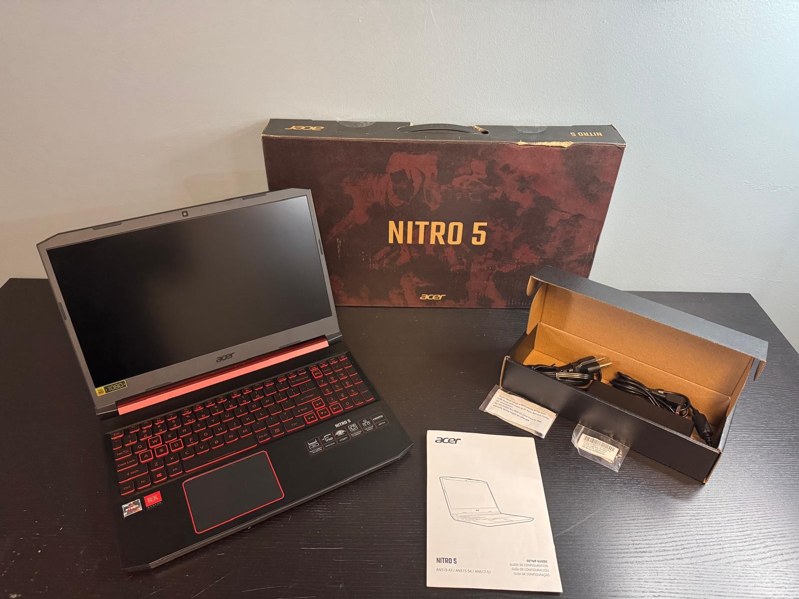 Acer Nitro 5 AN515 15.6″ FHD Gaming Laptop R7-3750H 8GB 512GB Obsidian Black