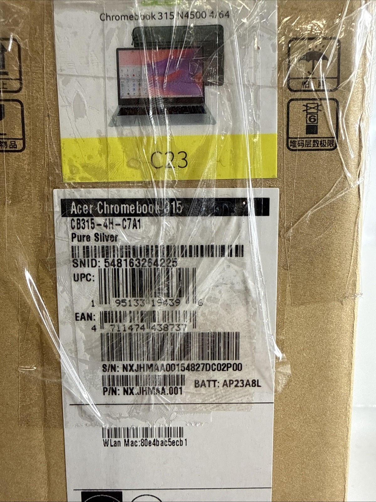 Acer Chromebook 315 15.6″ FHD LED LCD Celeron N4500 4GB 64GB eMMC