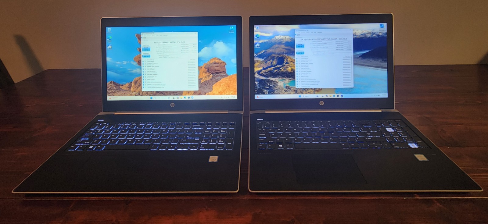 2 – HP ProBook 450 G5 Laptops with Intel Core i5-8250U, 8GB RAM, 256GB NVMe