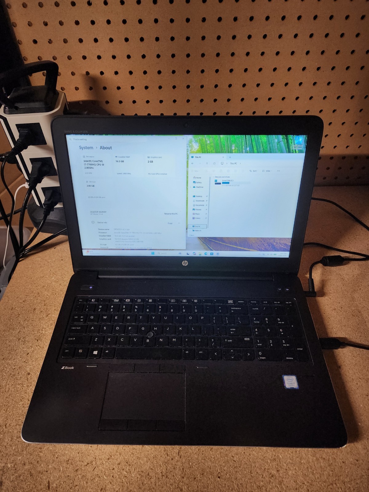 HP ZBook 15 G4 15.6″ i7-7700HQ 2.8GHz 16GB RAM 256GB SSD W11 Pro NVIDIA See Desc