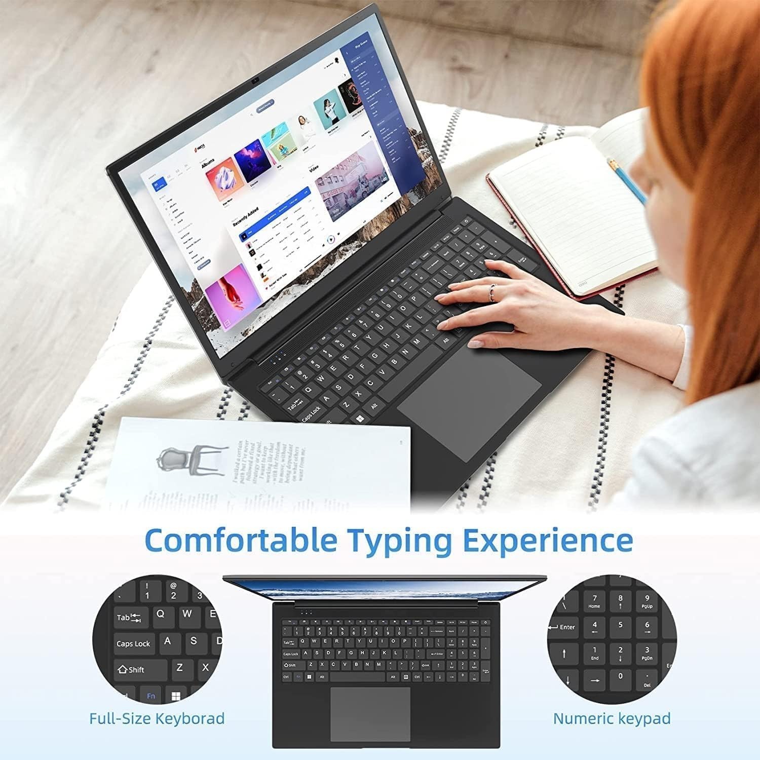 SGIN 17.3″ IPS FHD-Laptop Intel N4020 8GB RAM 128GB 256GB 512GB SSD Up to 2.8GHz