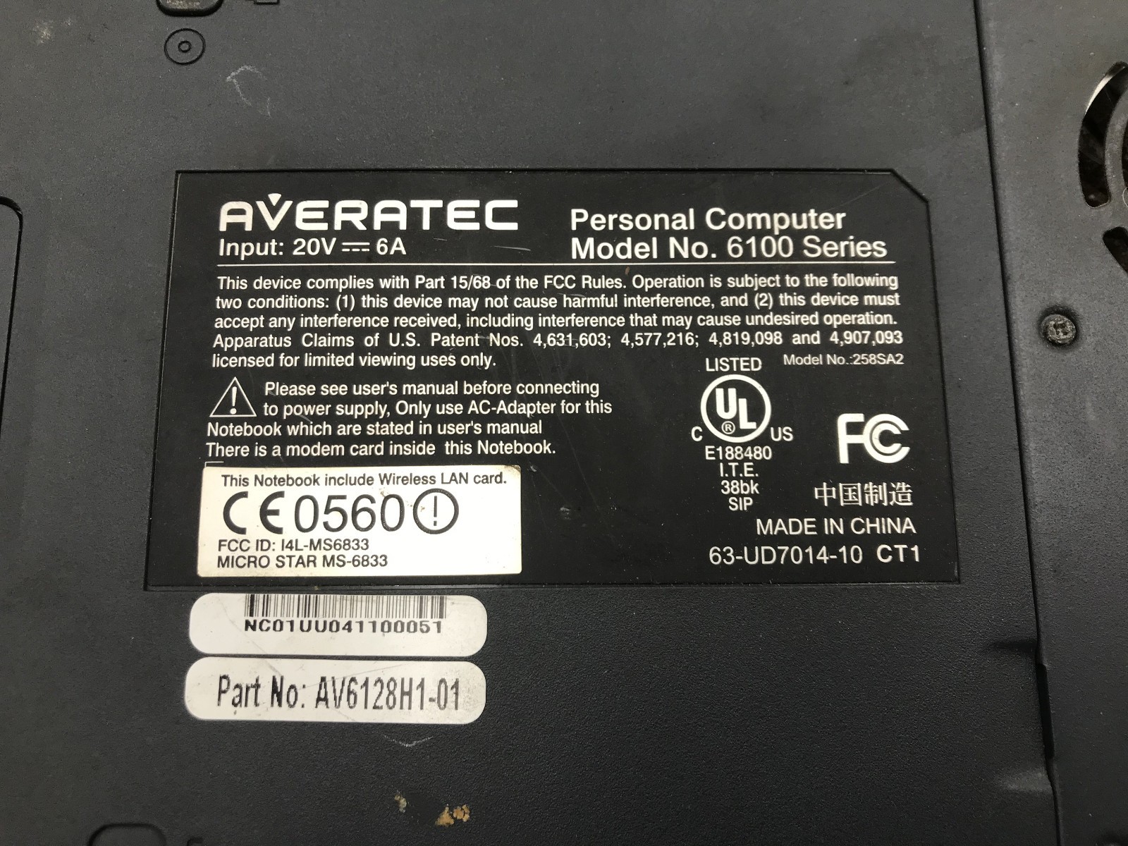 AVERATEC 6100 – FOR PARTS/REPAIR – INTEL PENTIUM 4 – NO RAM – READ DESC – BB