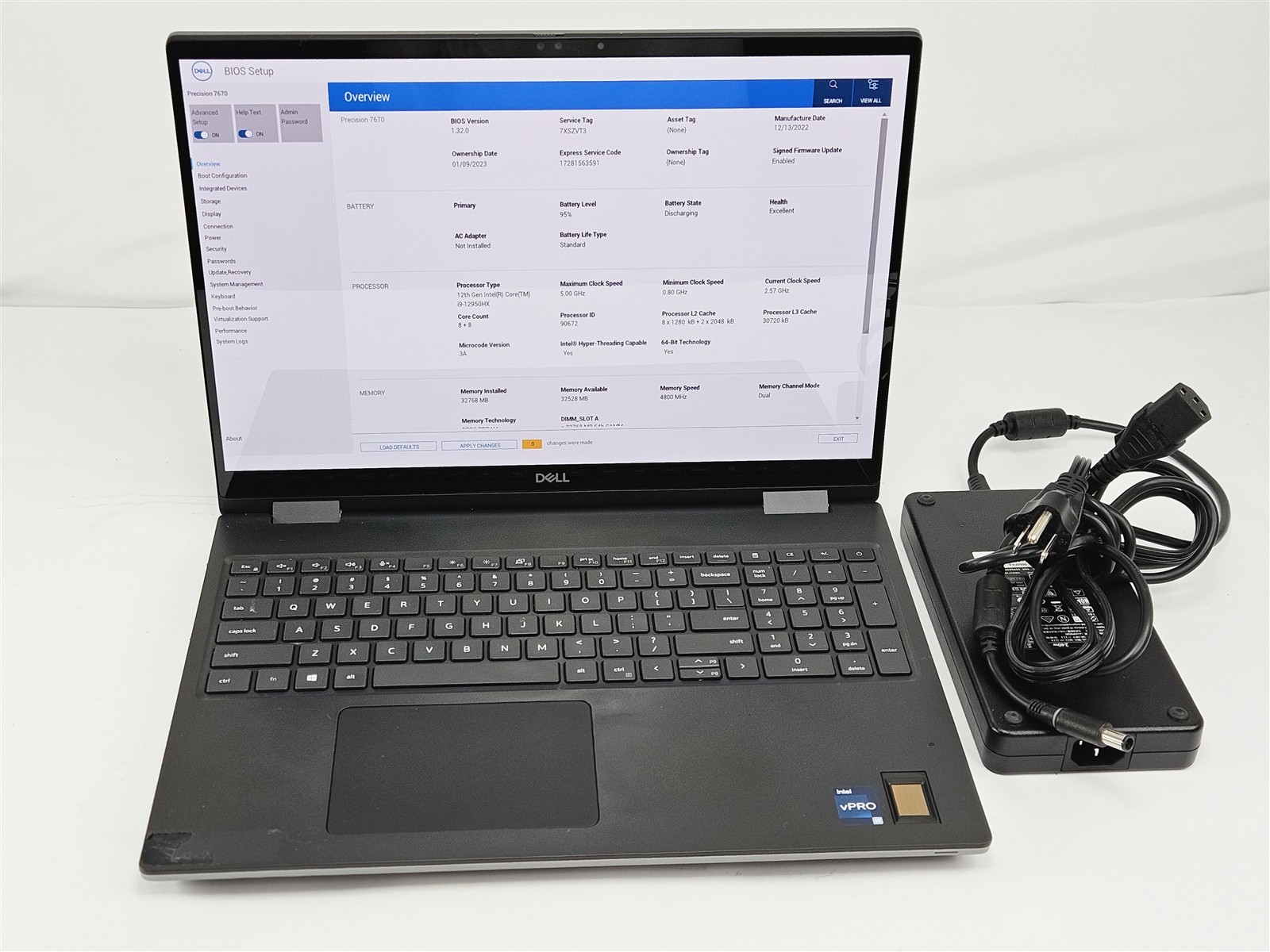 16″ Dell Precision 7670 Laptop Core i9-12950HX 32GB RAM 1TB SSD Wi-Fi