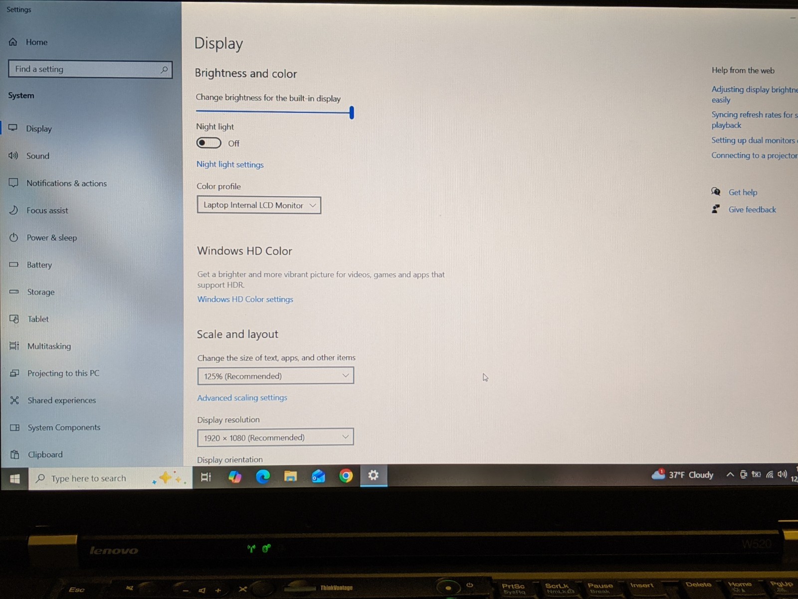 Lenovo ThinkPad W520 15.6 Laptop Intel i7-2760QM 32GB RAM 256GB mSATA SSD Win 10