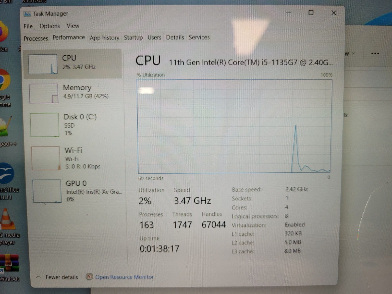 Dell inspiron 7506 2in1 broken i5-1135G7 2.4ghz 12 gb ram no ssd *parts BF91G63