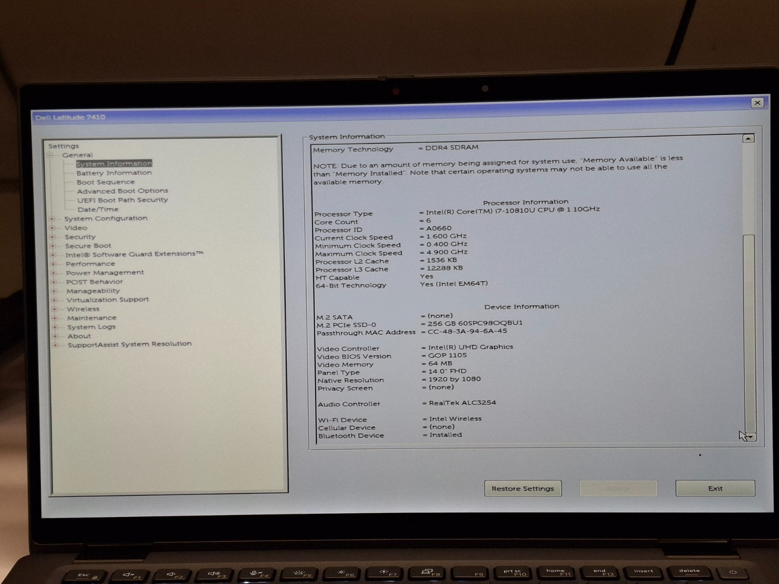Dell Latitude 7410 14″ 2-in-1 Touch Intel 6 Core i7-10810U 16GB 256GB Win11P