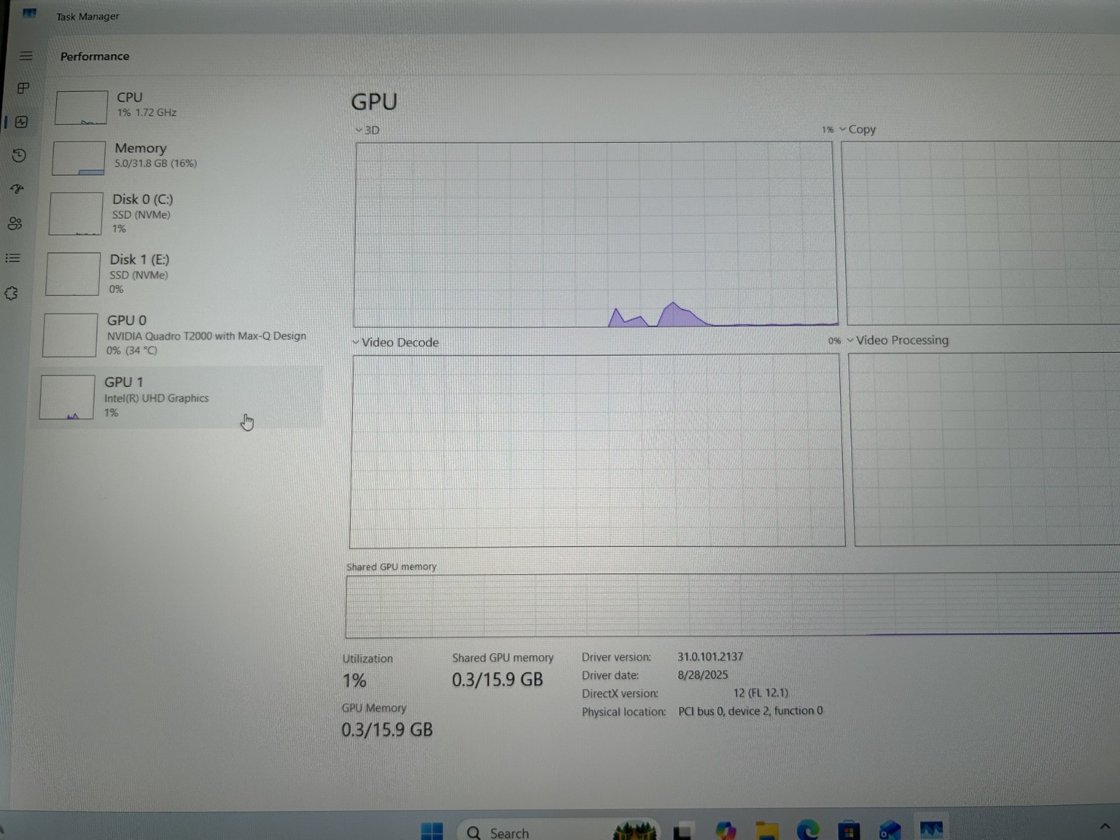 LAPTOP Dell Precision 5550 15.6″ i7-10850H 1 TB NVMe SSD 32GB RAM Win 11 Pro