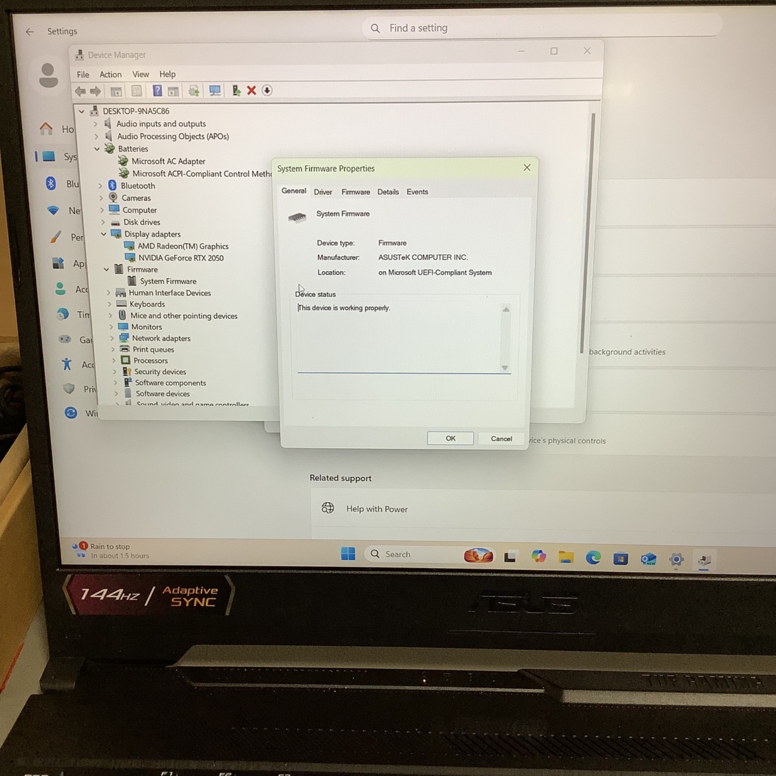 Asus TUF Gaming A15- (8GB 954GB SSD) AMD Ryzen 5 7535HS with Radeon Graphics