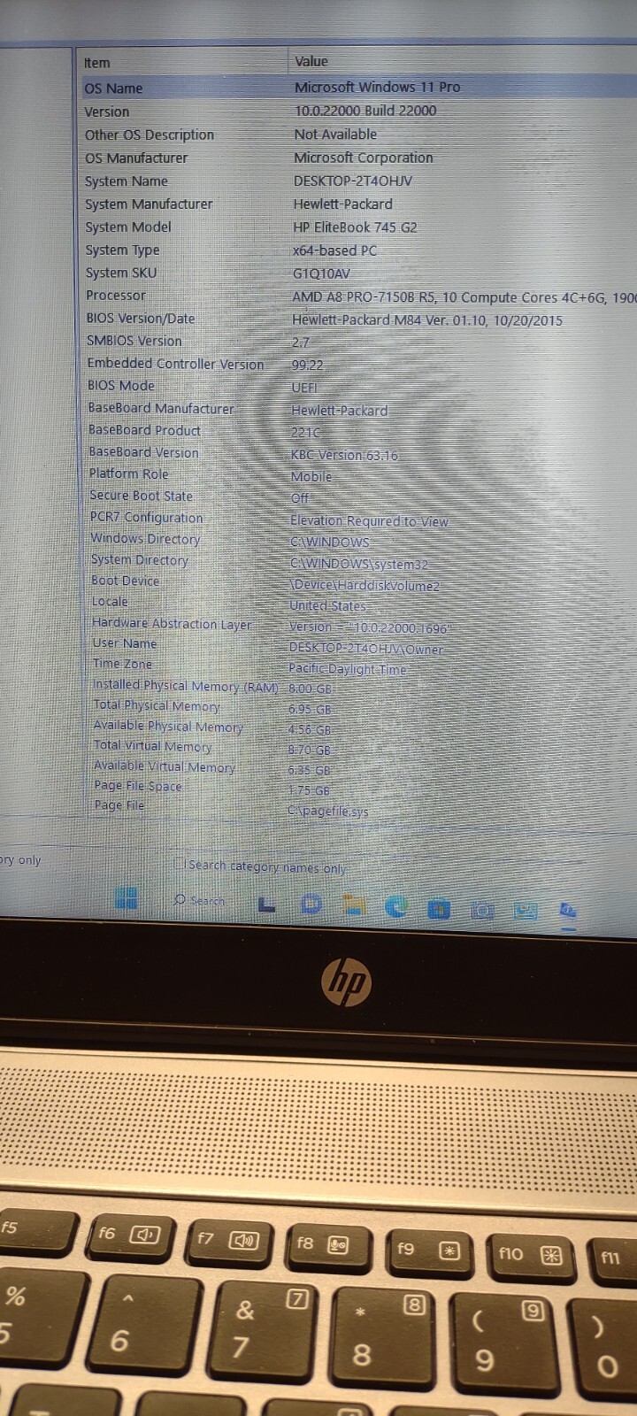 EliteBook 745 G2 w/charger. 10 Computer Cores(4 cpu,6gpu)8GB.120GB SSD.14″.W11.