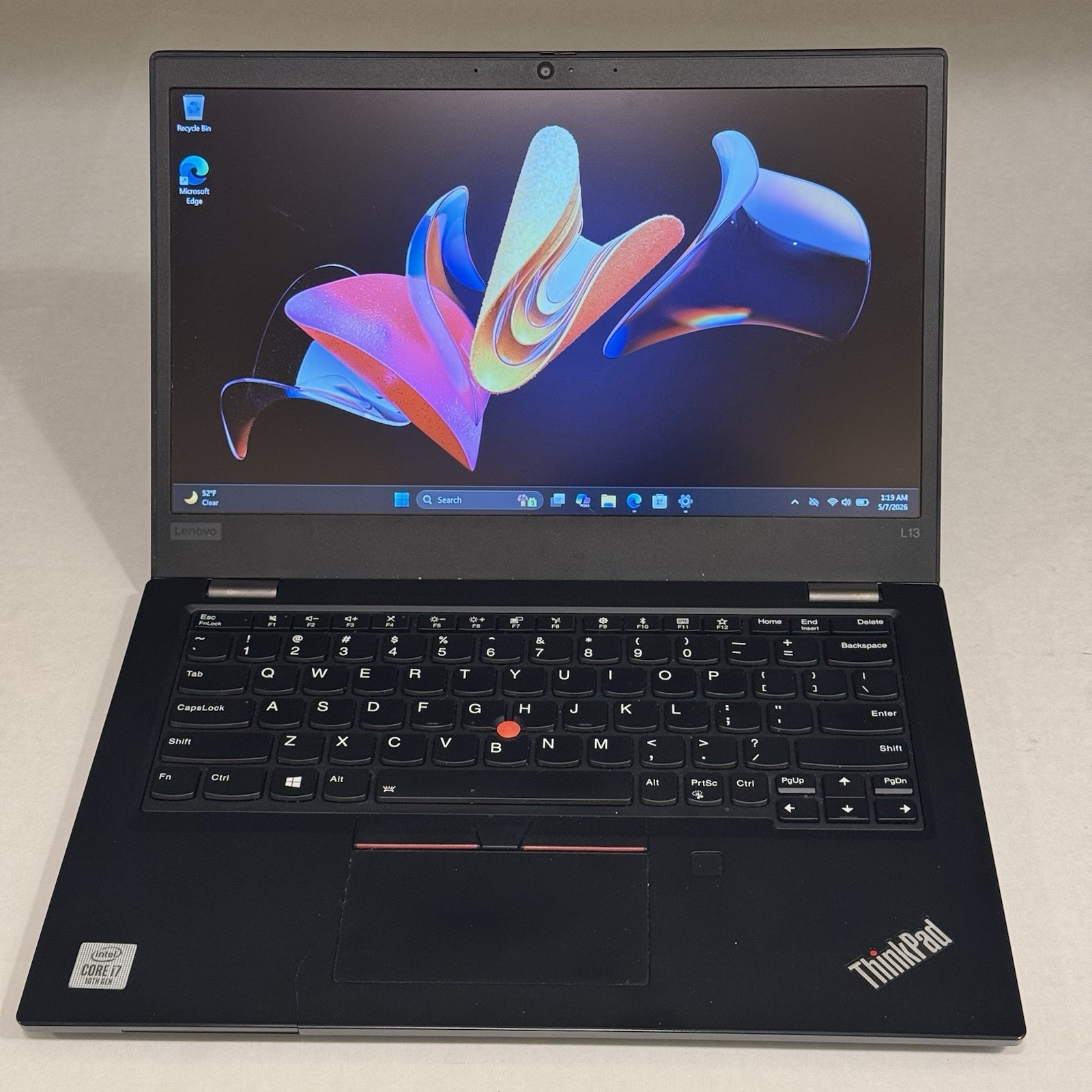 Lenovo ThinkPad L13 i7-10510U 16GB 256GB NVMe 13.3″ FHD Windows 11 Pro