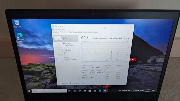 Lenovo Thinkpad T14 G1 i7-10610U 48GB RAM/500 GB SSD – Win 10 Pro