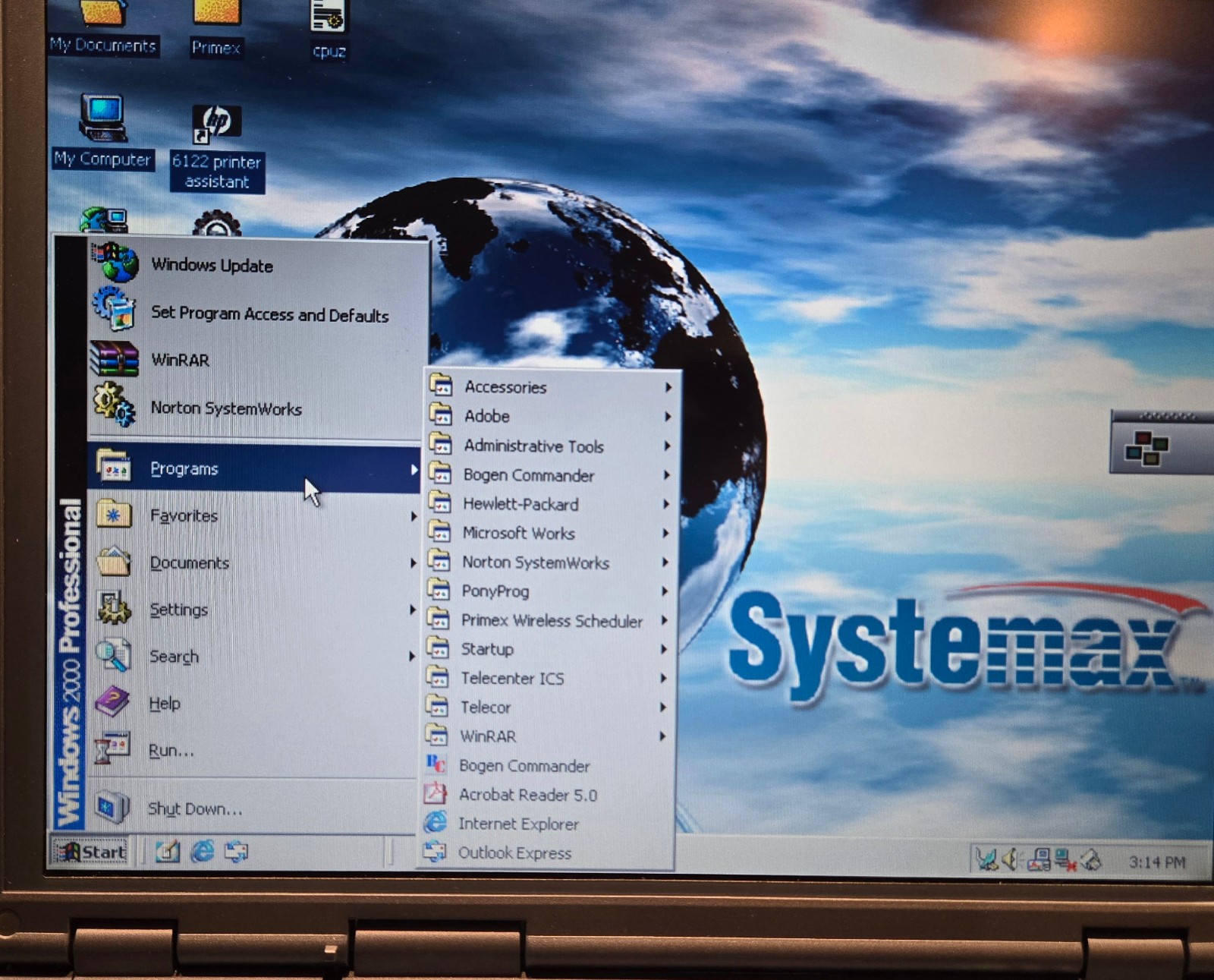 Vintage Systemax N20U (Intel Celeron @ 600 MHz, 196 MB RAM, Win2000)