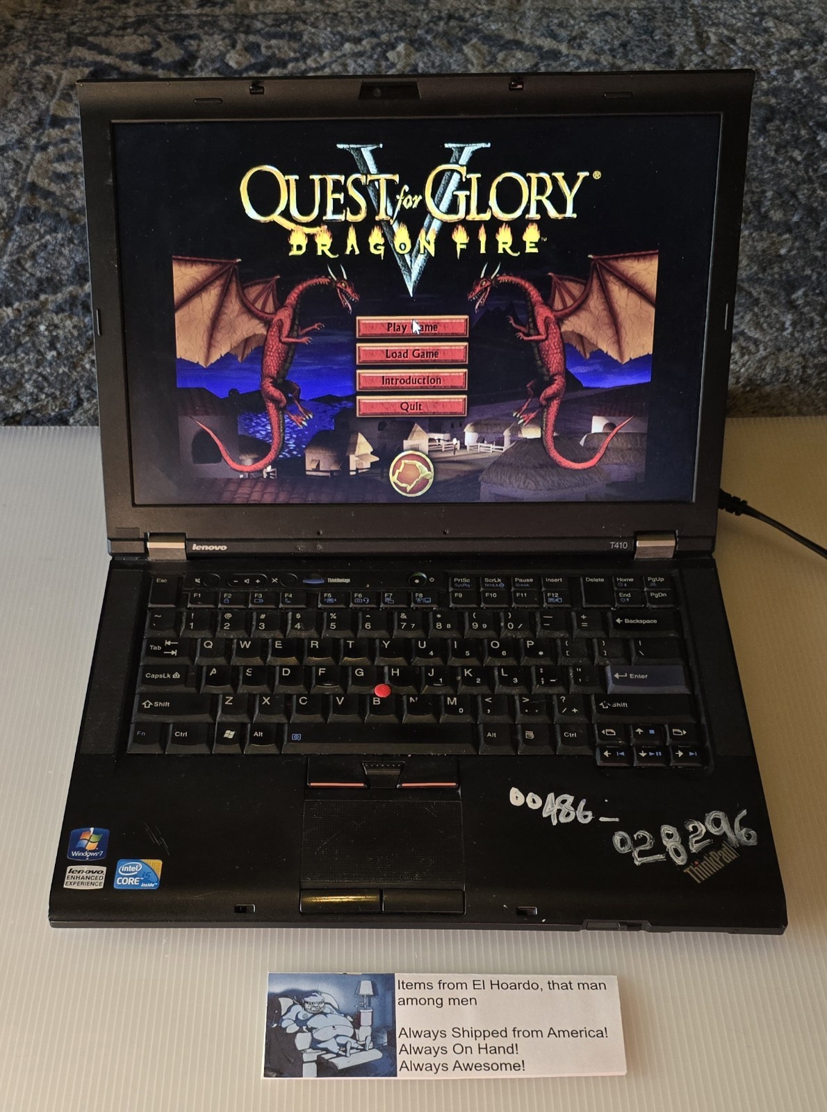 Lenovo ThinkPad T410 14″ Laptop, i5-M520/6GB RAM/500GB HDD/Windows 7 Pro