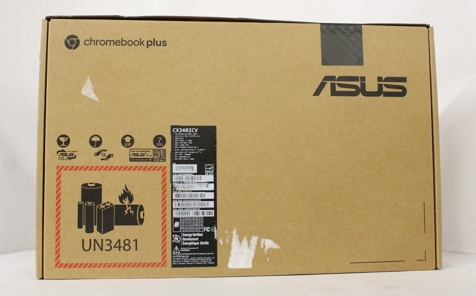 Asus CX34 14″ Intel i3 8/256 Gray Chroomebook Plus Laptop