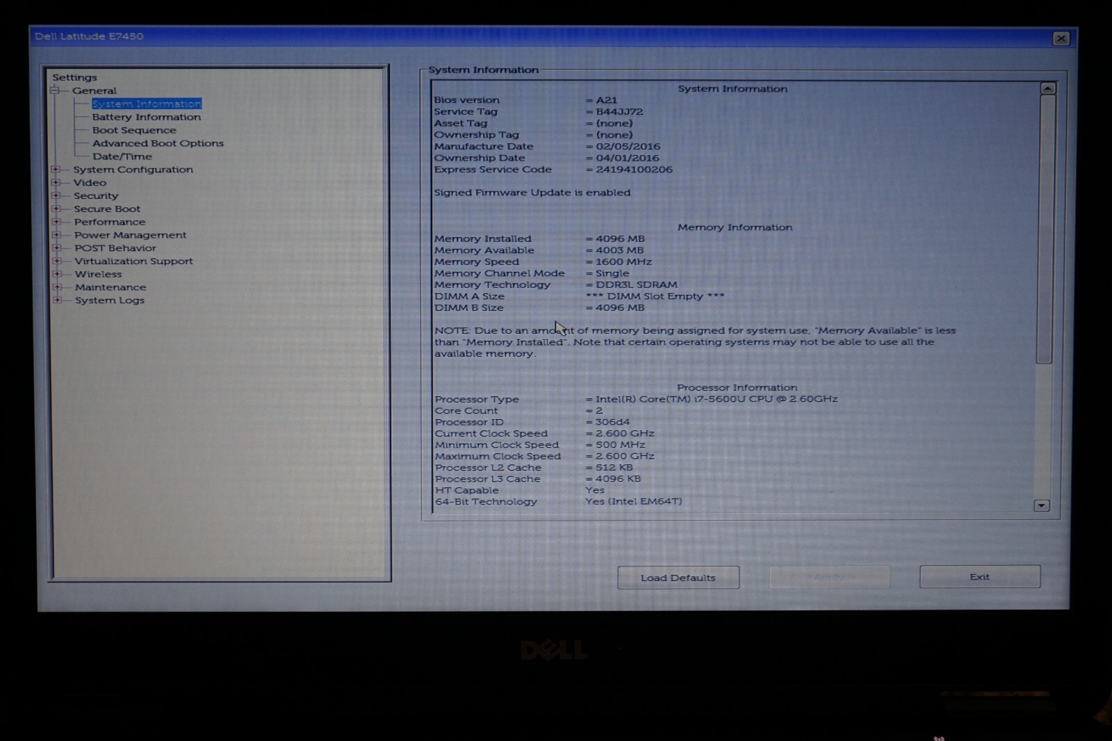 ^ Dell Latitude E7450 14″ Intel i7-5600U @ 2.60GHz 4GB Ram No HD #C1597