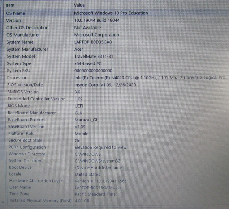Acer TravelMate B3 B311-31 Student Laptop PC Computer with Charger 64GB SSD SKUB
