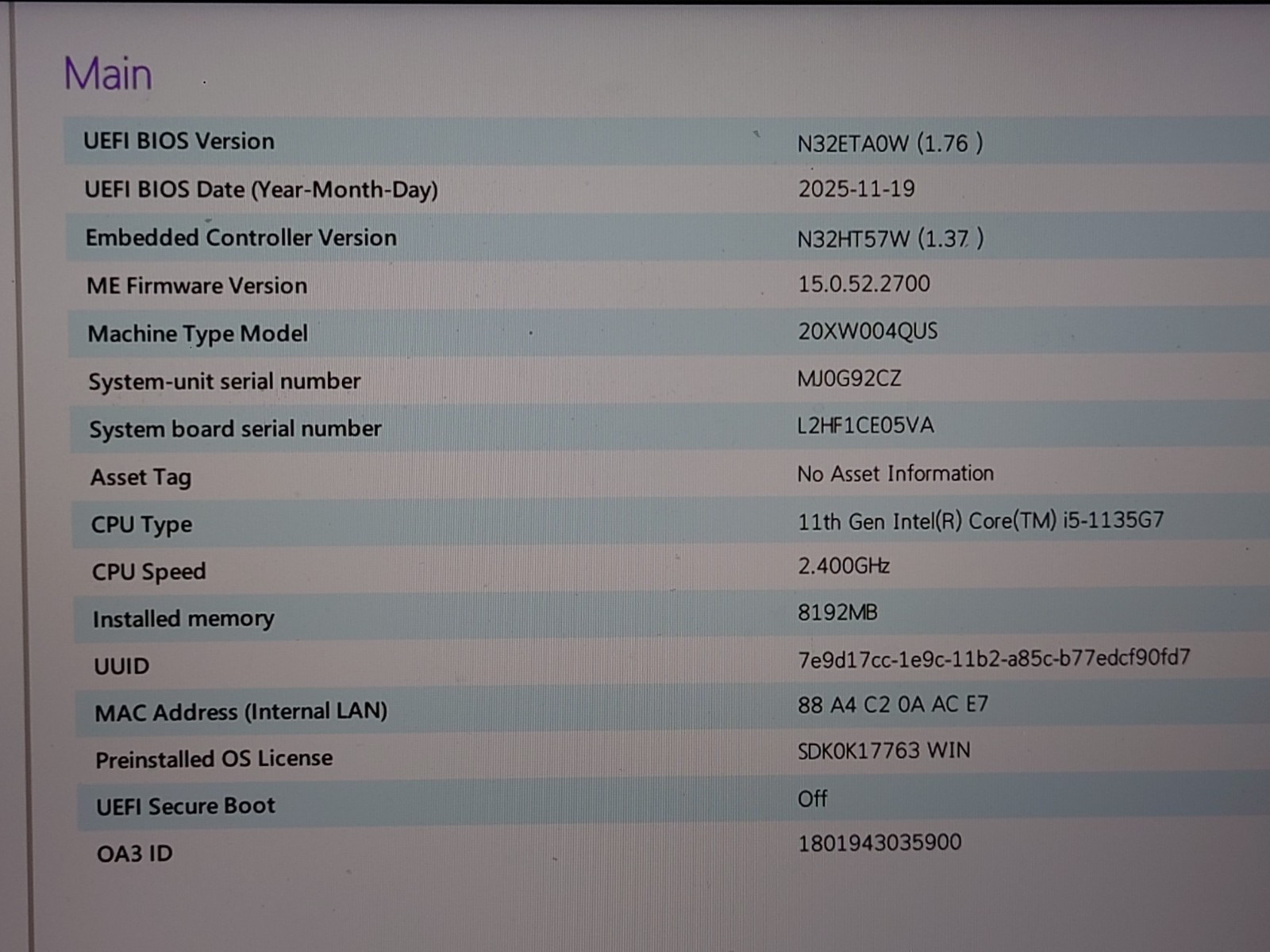 Lenovo X1 Carbon 9th Gen 14″ WUXGA i5-1135G7 8GB RAM 256GB SSD No OS