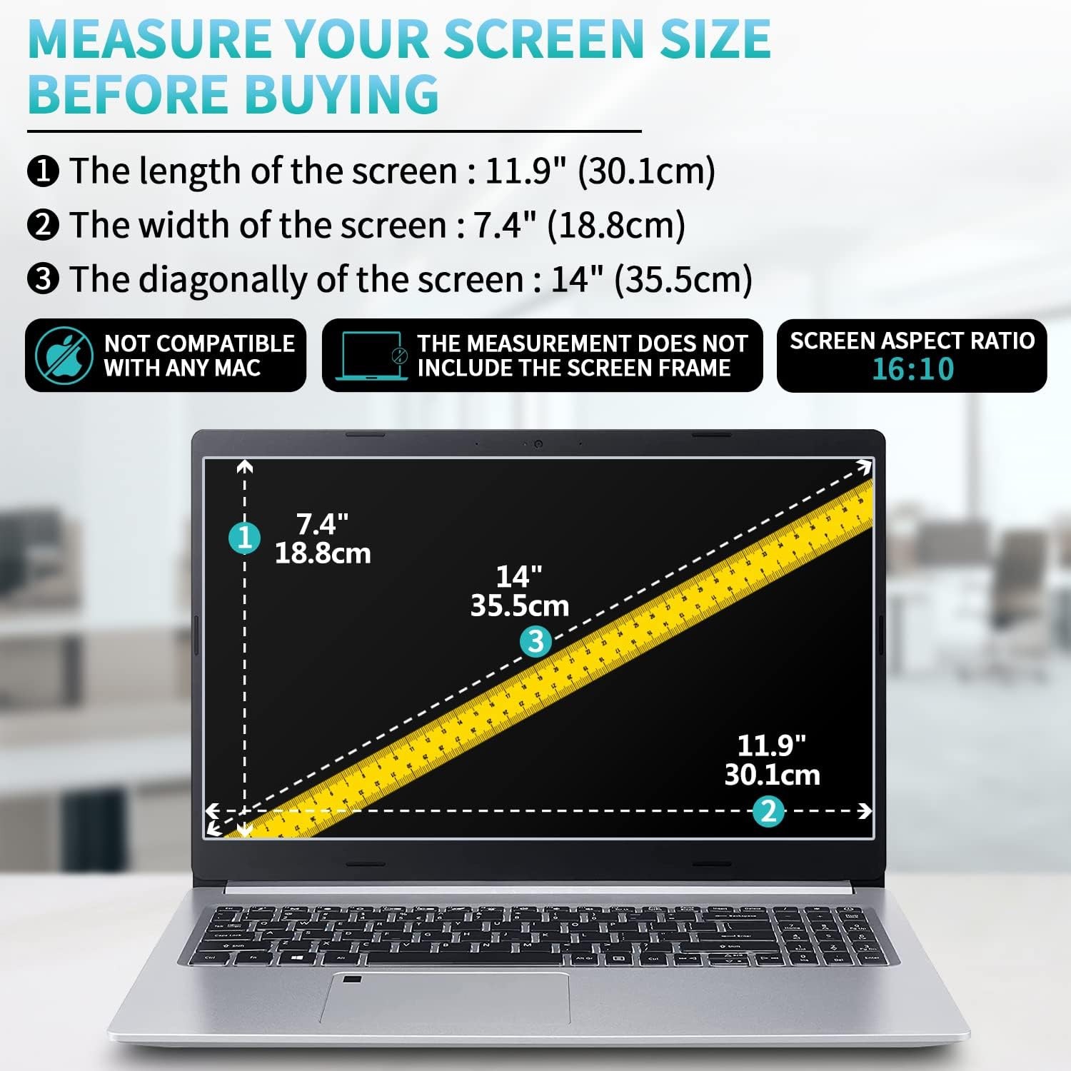 14 inch Crystal Clear Laptop Screen Protector for HP Pavilion Plus 14″ & HP ENVY