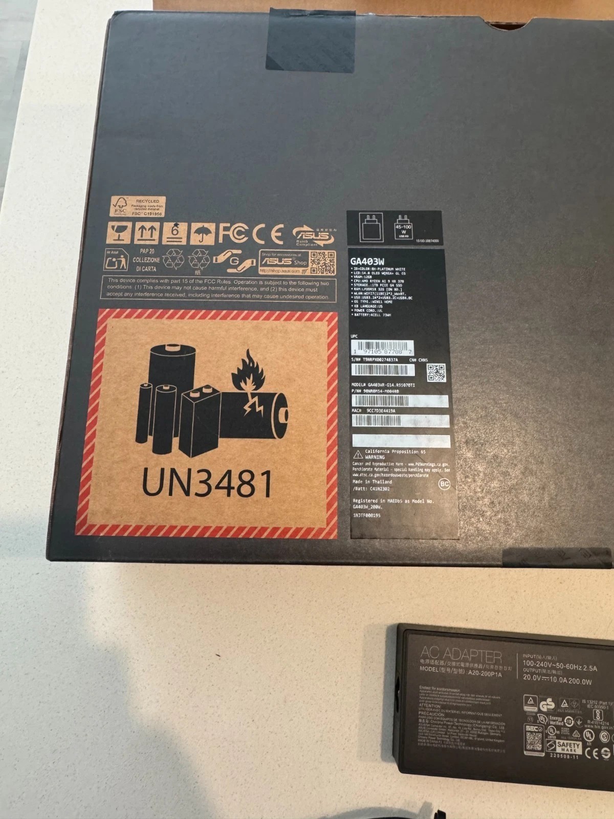 ASUS ROG Zephyrus G14 14″ 3K OLED 120Hz Ryzen AI 9 HX 370 32GB RTX 5070 Ti 1TB
