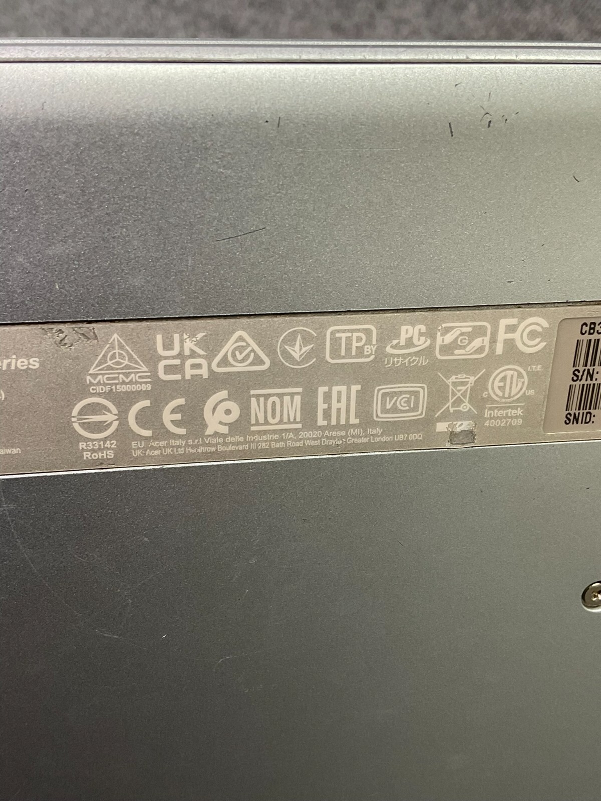 Acer Chromebook 311 CB311-11H 11.6 and quot; HD Laptop Silver WiFi