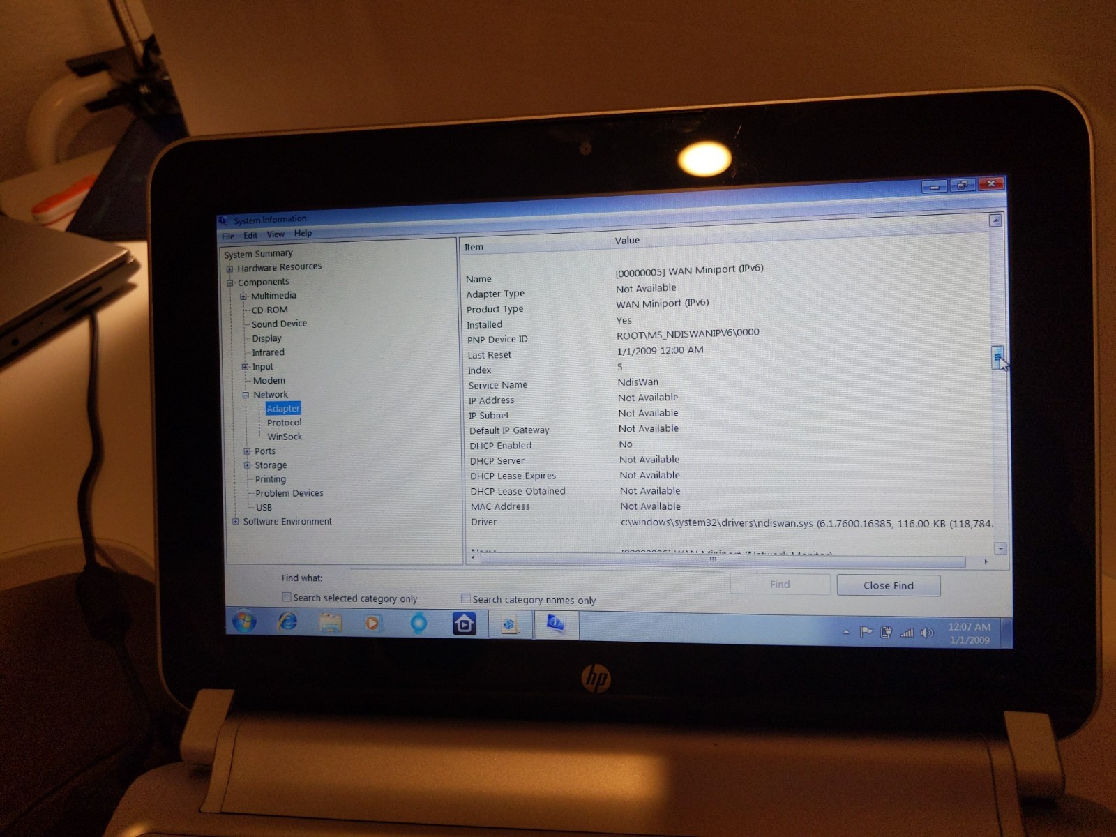 HP Mini 210 2090NR Intel Atom Laptop Notebook 10.1in 250 GB HDD Windows 7 Red PC