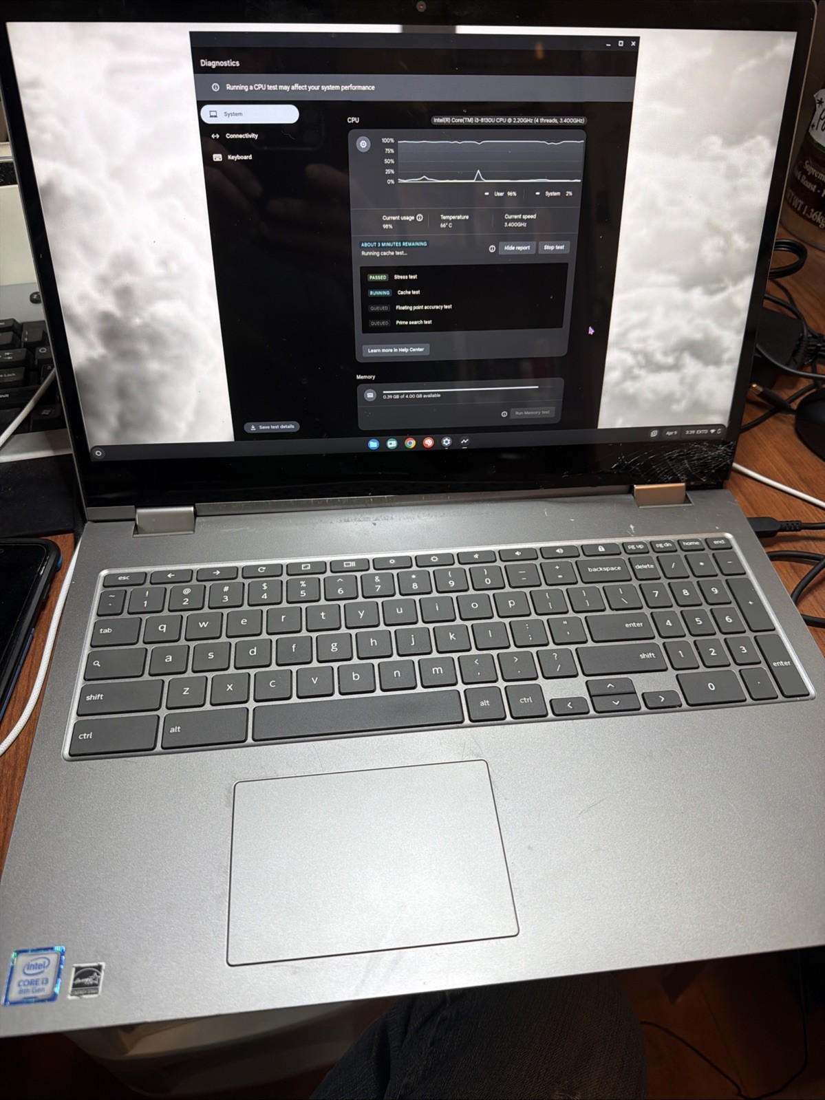 Lenovo Yoga C630 Chromebook 15.6″ Intel Core i3 8th Gen For Parts Or Repair