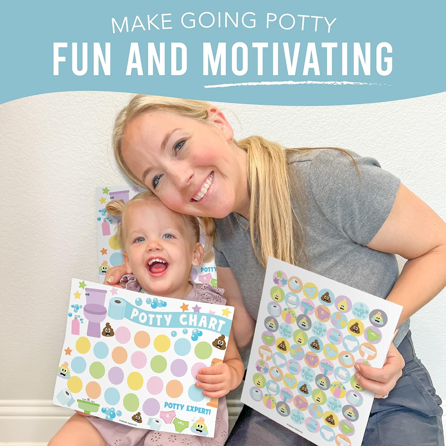 Potty Training Chart for Toddlers Boys -10 Sticker Potty Chart for Toddlers Girl