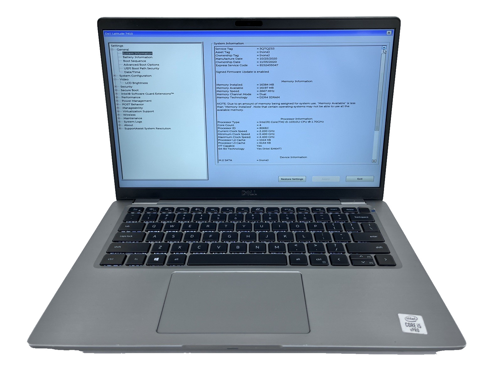 Dell Latitude 7410 14″ FHD i5-10310U 1.7Ghz 16GB 512GB *GRADE C*