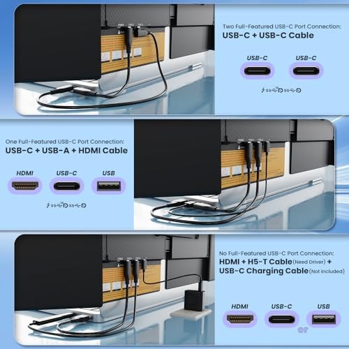 Triple Laptop Screen Extender 14-inch, 2026 Upgraded Ultra-Slim Triple Screen