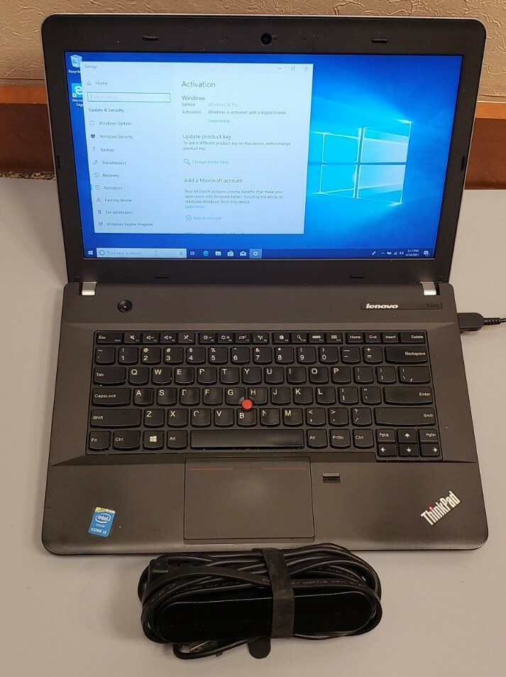LENOVO THINKPAD E440 Intel Core i3-4000M 2.40GHz 4GB RAM 250GB WEBCAM WIN 10
