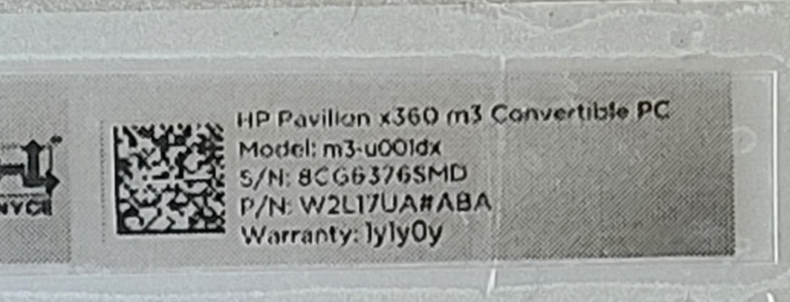 HP Pavilion m3-u001dx Intel i3-6100U 2.3GHz 6 GB 500GB HD