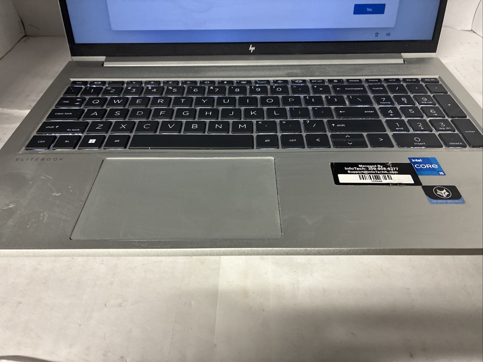 HP EliteBook 650 G9 15.6″ i5-12th Gen 16GB RAM 256GB SSD Win 11 – Charger – used